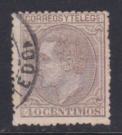 ESPAÑA 1879 - Alfonso XII Sello Usado 40 C. Edifil Nº 205 - Gebruikt