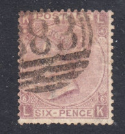 1867-80 Great Britain, Cancelled, Plate 6, Wmk 33, Sc# ,SG 104 - Usados
