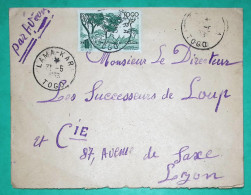 LETTRE PAR AVION LAMA KAR TOGO POUR LYON FRANCE 1953 COVER - Covers & Documents