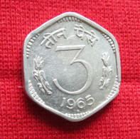 India 3 Paise 1965 B KM# 14.1 Type 1 *VT Mumbai Mint Inde Indien Indies Indes Paisa - Inde