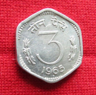 India 3 Paise 1965 B KM# 14.1 Type 1 *VT Mumbai Mint Inde Indien Indies Indes Paisa - India