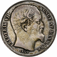 Indes Occidentales Danoises, Frederik VII, 20 Cents, 1859, Copenhagen, Argent - Danemark