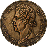 Colonies Françaises, Charles X, 10 Centimes, 1825, Paris, Bronze, TTB - Sonstige & Ohne Zuordnung