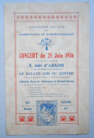 Programme Harmonie Royale Des Charbonnages De Mariemont-Bascoup, Concert Du 28 Juin 1936 - Programmes