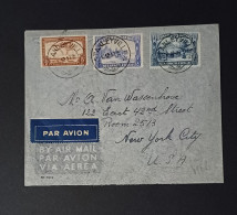 CONGO BELGE/ LETTRE DE STANLEYVILLE VERS NEW YORK / 1937 / POSTE AÉRIENNE - Storia Postale