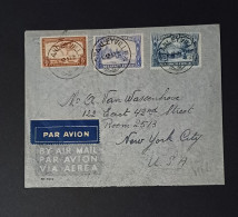 CONGO BELGE/ LETTRE DE STANLEYVILLE VERS NEW YORK / 1937 / POSTE AÉRIENNE - Covers & Documents