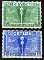 CEYLON - MH* - 1952 -  # 277/278 - Sri Lanka (Ceylan) (1948-...)