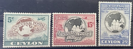 CEYLON - MH* - 1949 -  # 277/279 - Sri Lanka (Ceylan) (1948-...)