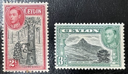 CEYLON - MH* - 1938 -  # 230/231 SPOT - Sri Lanka (Ceylan) (1948-...)