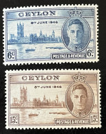 CEYLON - MNH** - 1946 -  # 266/267 - Sri Lanka (Ceylan) (1948-...)