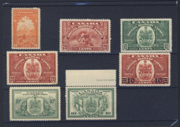 Canada S.D. 7x Stamp #E3-6-7-8-9-10-11 4x MH 3x MNH Guide Value= $154.00 - Eilbriefmarken