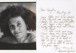 Amanda Symonds The Comic Strip Slags Scrubbers Hand Signed Photo & Letter - Attori E Comici 