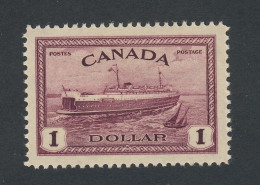Canada $1.00 Stamp #273-$1.00 Train Ferry MHR VF Jumbo Borders - Neufs
