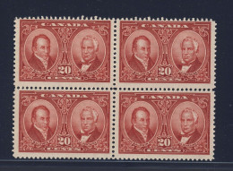 Canada MNH PRIME MINISTER CANADA BALDWIN & LA FONTAINE, #148- 20c Block MNH VF - Blocchi & Foglietti