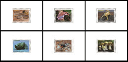 GUINEA 2023 SET OF 6 SHEET - TOXIC SPECIES MUSHROOMS MUSHROOM FROGS FROG SNAKES SNAKE SPIDERS SCORPIONS FISH - LUXE MNH - Rane