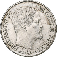 Danemark, Frederik VII, 16 Skilling Rigsmont, 1856, Copenhagen, Argent, SUP - Danemark