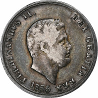 États Italiens, NAPLES, Ferdinando II, 10 Grana, 1855, Naples, Argent, TB+ - Naples & Sicile