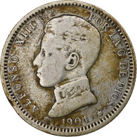 Espagne, Alfonso XIII, Peseta, 1904, Madrid, Argent, TB, KM:721 - Erstausgaben