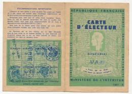 FRANCE - Carte D'électeur X2 1967 - Var, Ville De Trans-en-Provence Et Ville De Nice - Historical Documents