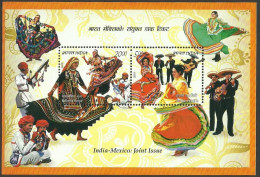 India India - Mexico 2010 Miniature Sheet Mint Good Condition Back Side Also (pms90) - Unused Stamps