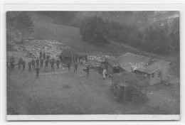 Carte-Photo Poste Militaire Frontière Jsuisse Charmaille Cabane Soldat Guérites Toit Paille Guerre 1914-18 Porrentruy - Porrentruy