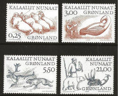 Greenland 2000  Arctic Vikings (II): Activity And Boom  Mi 347-350 MNH(**) - Unused Stamps