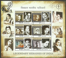 India Legendary Heroines 2011 Miniature Sheet Mint Good Condition Back Side Also (pms95) - Unused Stamps