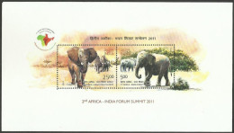 India Africa - India Forum 2011 Miniature Sheet Mint Good Condition Back Side Also (pms97) - Neufs
