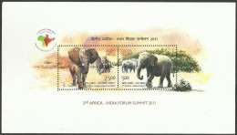 India Africa - India Forum 2011 Miniature Sheet Mint Good Condition Back Side Also (pms97) - Unused Stamps