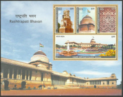 India 80th Years Rashtrapati Bhawan 2011 Miniature Sheet Mint Good Condition Back Side Also (pms98) - Neufs