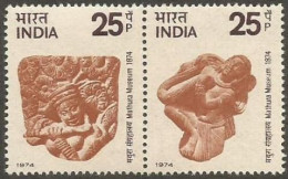 India 1974 Mathura Museum Se-tenant Mint MNH Good Condition (PST - 14) - Nuevos