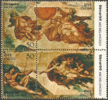 India 1975 Michelangelo Se-tenant Mint MNH Good Condition (PST - 15) - Ungebraucht