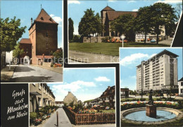 72048234 Monheim Rhein Teilansichten Kirche Brunnen Hochhaus Monheim Rhein - Monheim