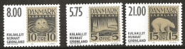 Greenland 2001 International Stamp Exhibition HAFNIA '01, Copenhagen (II)  Mi 371 - 373,  MNH(**) - Neufs