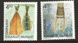 Greenland 2001 Greenlandic Heritage (II), Smoked Arctic Char  And Eel Fork Mi 366 - 367  MNH(**) - Neufs