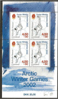 Greenland 2001 Arctic Winter Games, Nuuk And Iqaluit, One Foot High Kick Mi 365 In Bloc 21  MNH(**) - Nuovi