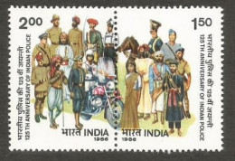 India 1986 Indian Police Se-tenant Mint MNH Good Condition (PST - 21) - Ungebraucht