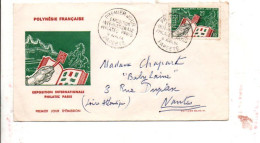 POLYNESIE LETTRE FDC POUR LA FRANCE - Briefe U. Dokumente