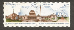 India 1991 Diamond Jubilee New Delhi Se-tenant Mint MNH Good Condition (PST - 26) - Nuovi