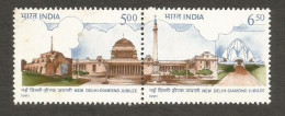 India 1991 Diamond Jubilee New Delhi Se-tenant Mint MNH Good Condition (PST - 26) - Ongebruikt