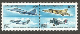 India 1992 Indian Air Force Se-tenant Mint MNH Good Condition (PST - 30) - Neufs