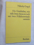 Die Geschichte, Wie Sich Iwan Iwanowitsch Mit Iwan Nikiforowitsch Zerstritt. - Amusement