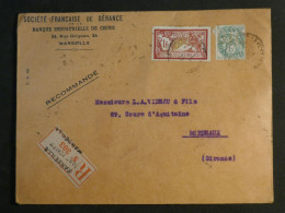DH6 FRANCE BELLE LETTRE CURIOSITé PERFORéS  BIC RARE 1926   BANQUE DE CHINE   +1F PERFIN +AFF.  INTERESSANT+++ - Cartas & Documentos