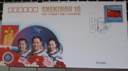 2013 CHINA SHENZHOU X SPACESHIP COMM. COVER - Lettres & Documents