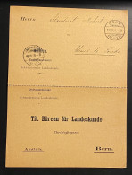 Schweiz 1898 Amtliche Faltpostkarte Büreau Für Landeskunde Gestempelt/o BERN 1898 Und CHAUX DE FONDS - Entiers Postaux