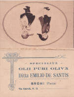 Calendarietto - Specialità - Olii Puri Oliva - Dittaemilio De Santis - Broni - Pavia - Anno 1924 - Formato Piccolo : 1921-40
