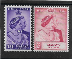 MALAYA - KEDAH 1948 SILVER WEDDING SET LIGHTLY MOUNTED MINT Cat £30+ - Kedah