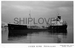 Pétrolier Français OUED KISS - Carte Photo éditions Marius Bar - Bateau/ship/schiff - Tankers