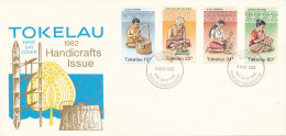 Tokelau FDC 5-5-1982 Handicrafts Issue Complete Set Of 4 With Cachet - Tokelau