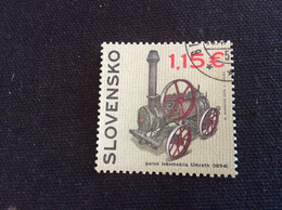 Slovaquie 2016 Yvert 687 Oblitéré Locomotive Agicole à Vapeur Tracteur UMRATH (1894) - Used Stamps